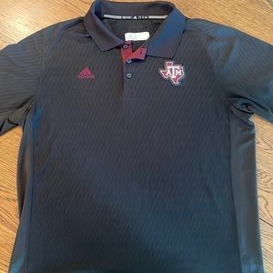 Texas A&M Black Adidas Polo